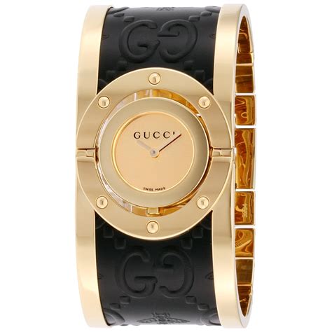 gucci gold stirrups bracelet watch|Gucci gold bangle watches ladies.